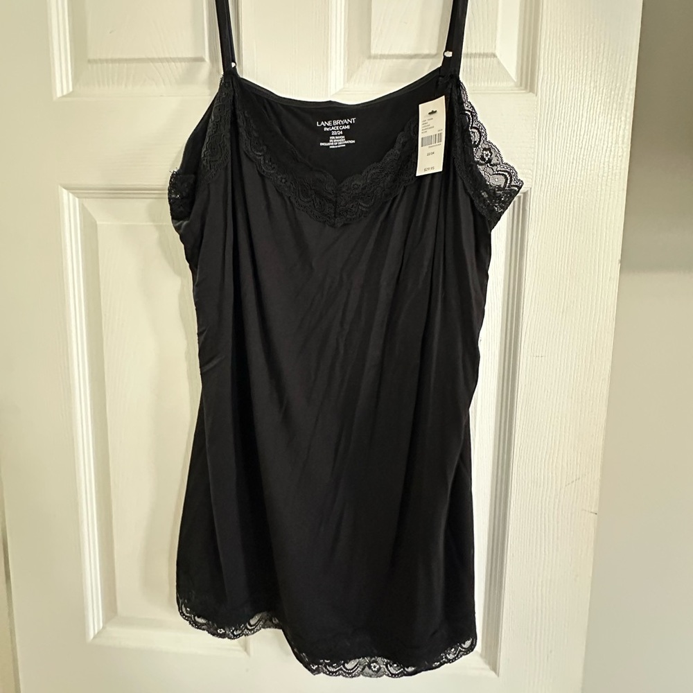 Lane Bryant Black Lace Trim Camisole